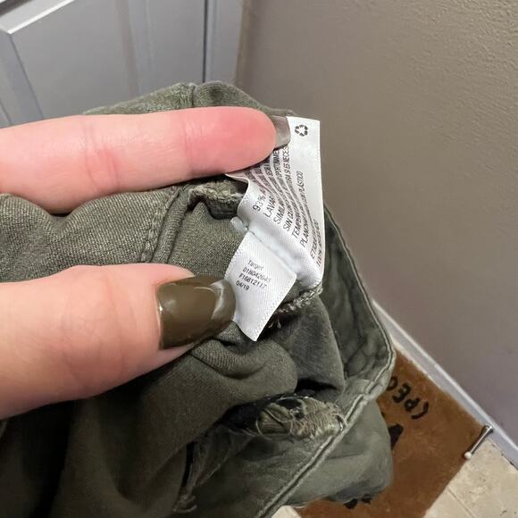 A New Day Straight Leg Pants Army Green Chino Stretch Mid-Rise Size 8 - Picture 9 of 9